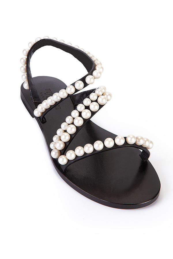 Pearl Sandals - Black