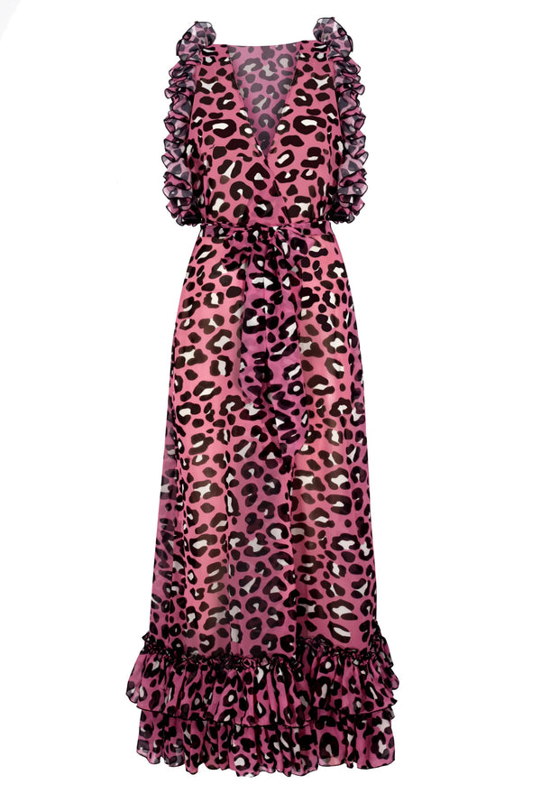 Leo Pink Wrap Dress